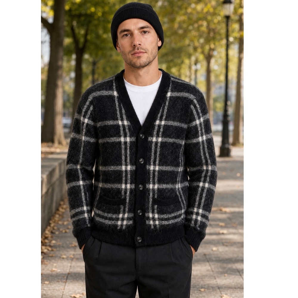 Todd Snyder Mohair Merino Wool Blend  Men's M Button Down Cardigan Casual